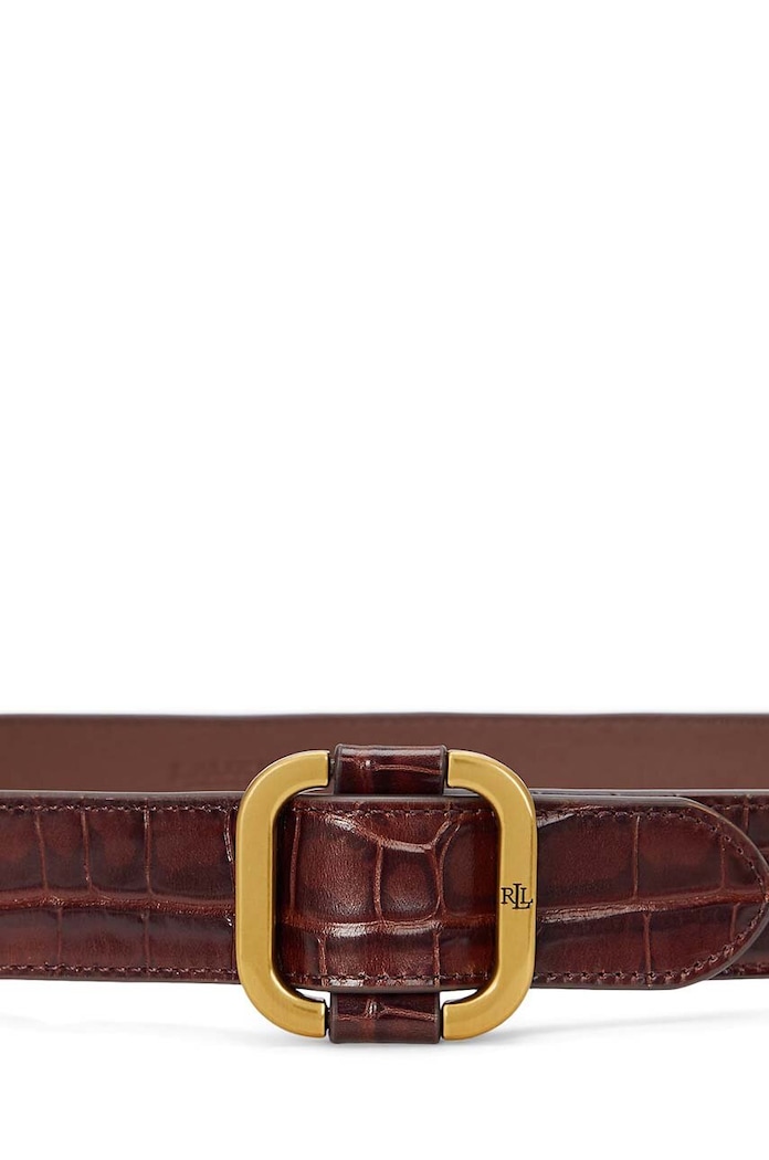 Δερμάτινη ζώνη Lauren Ralph Lauren 412951452 καφέ AW24