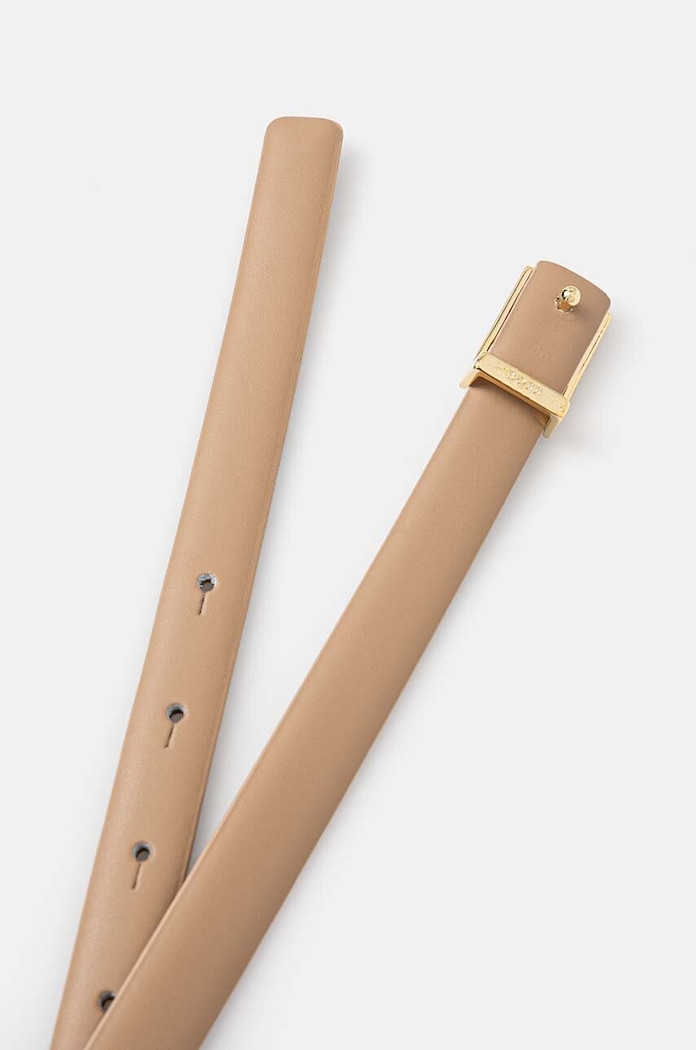 Kožený pásek BOSS 50522939 béžová AW24