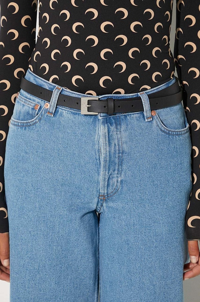 Doplňky Kožený pásek MM6 Maison Margiela SA5TP0012.P7179 černá