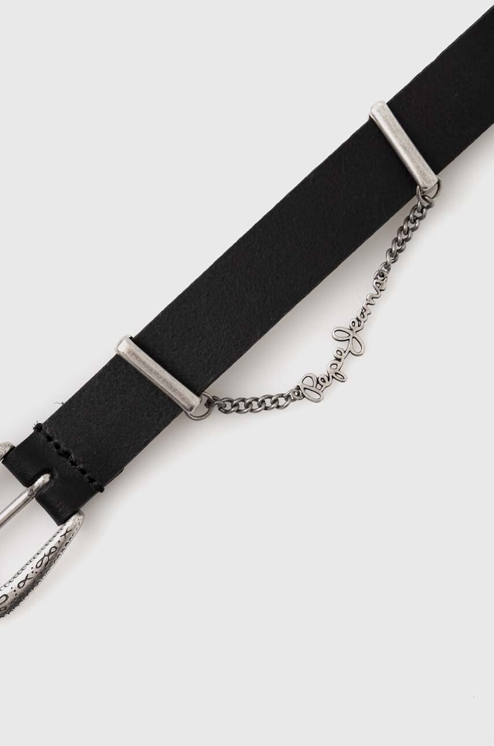 Accessori Pepe Jeans cintura in pelle LEIGHTON BELT PL020853 nero
