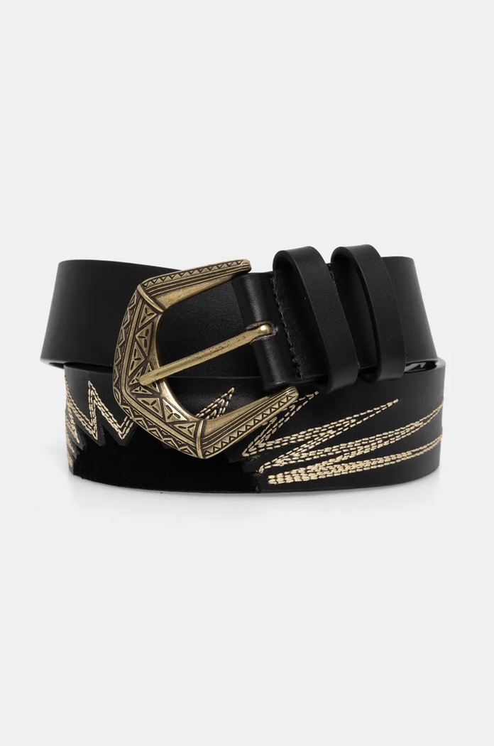 Kožený pásek Pepe Jeans LINDSAY BELT Planet friendly černá PL020855