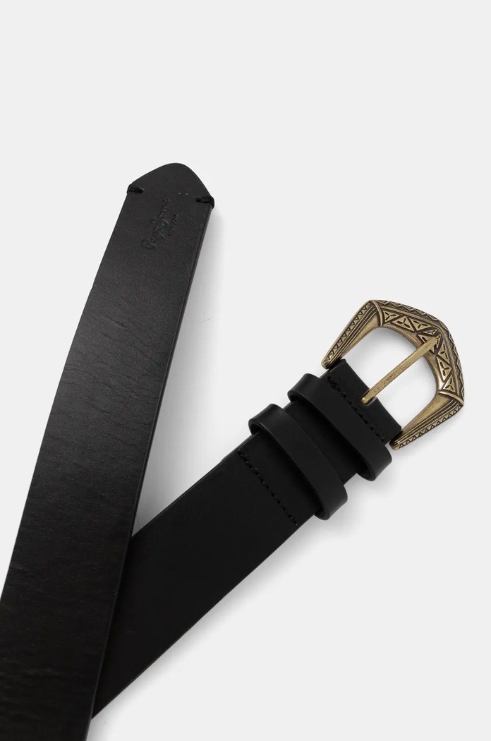 Kožený pásek Pepe Jeans LINDSAY BELT PL020855 černá AW24
