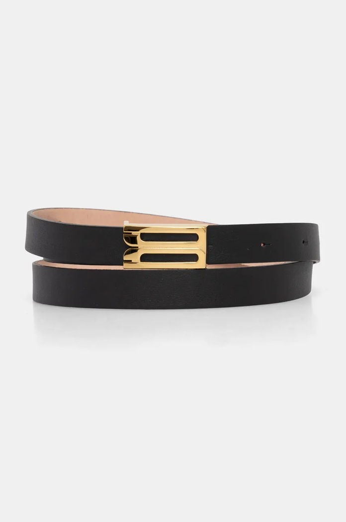 Δερμάτινη ζώνη Victoria Beckham μαύρο 1324ABL006058A