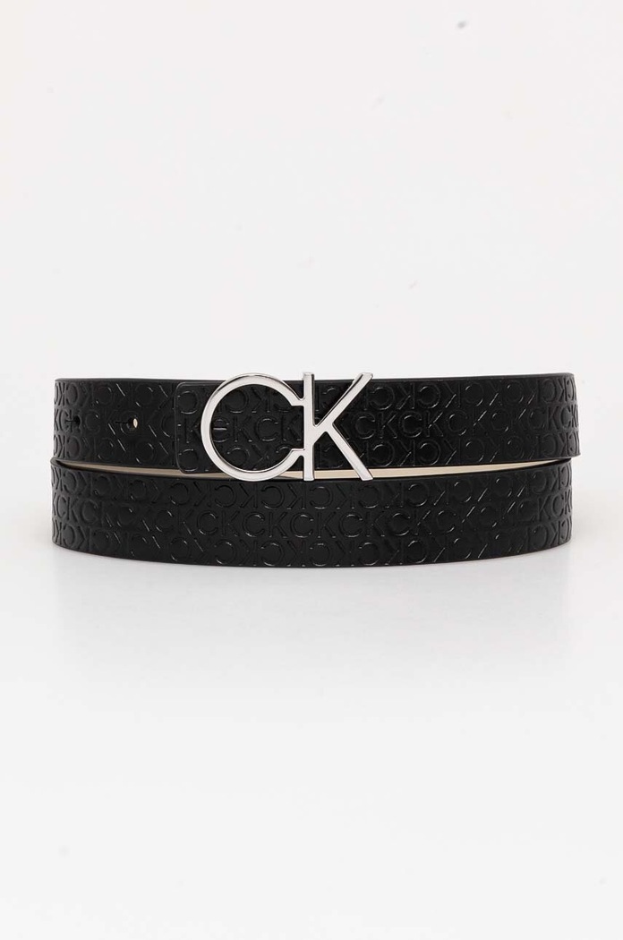 Calvin Klein pasek skórzany dwustronny czarny K60K612397