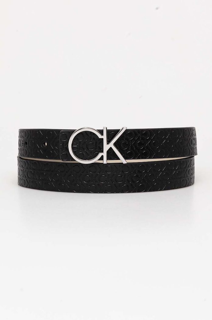 Calvin Klein pasek skórzany dwustronny czarny K60K612397