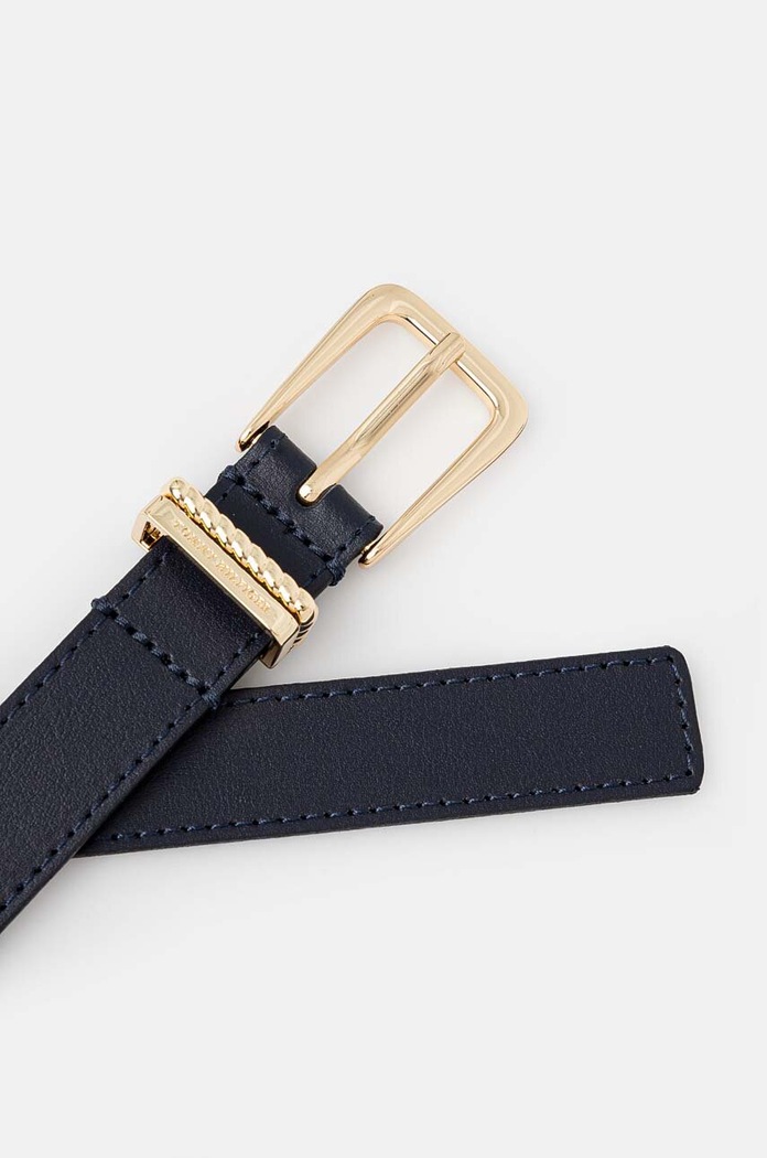 Tommy Hilfiger Pasek skórzany AW0AW16602 granatowy AW24