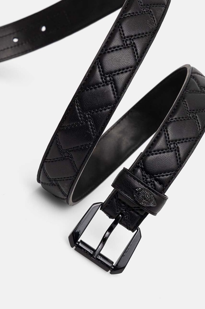 Kožený pásek Kurt Geiger London KENSINGTON 760209109 černá AW24