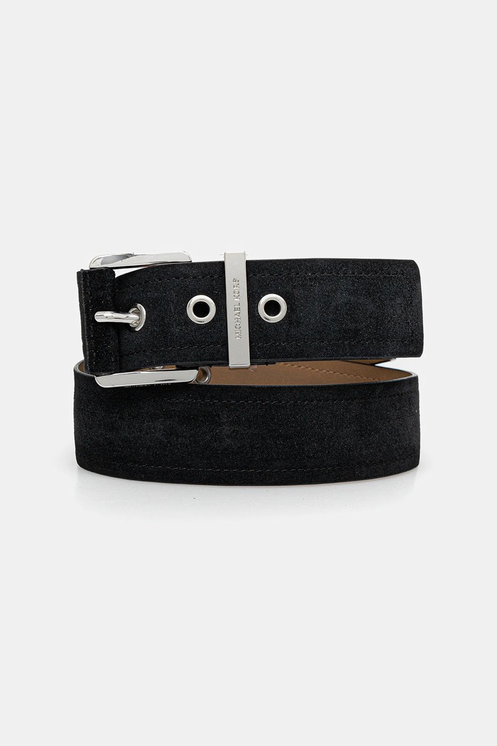 Semišový opasok MICHAEL Michael Kors tmavomodrá 559145