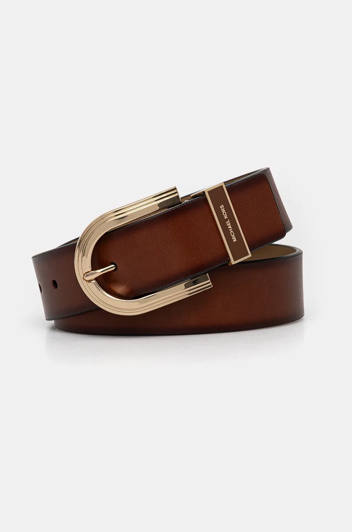 Колан MICHAEL Michael Kors изкуствена кожа кафяв 559111