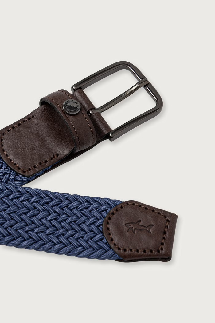 Paul&Shark pasek pleciony męski 14316000 niebieski AW25