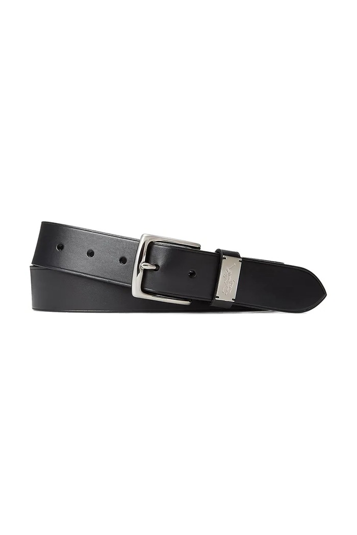 Polo Ralph Lauren pasek skórzany czarny 405931712