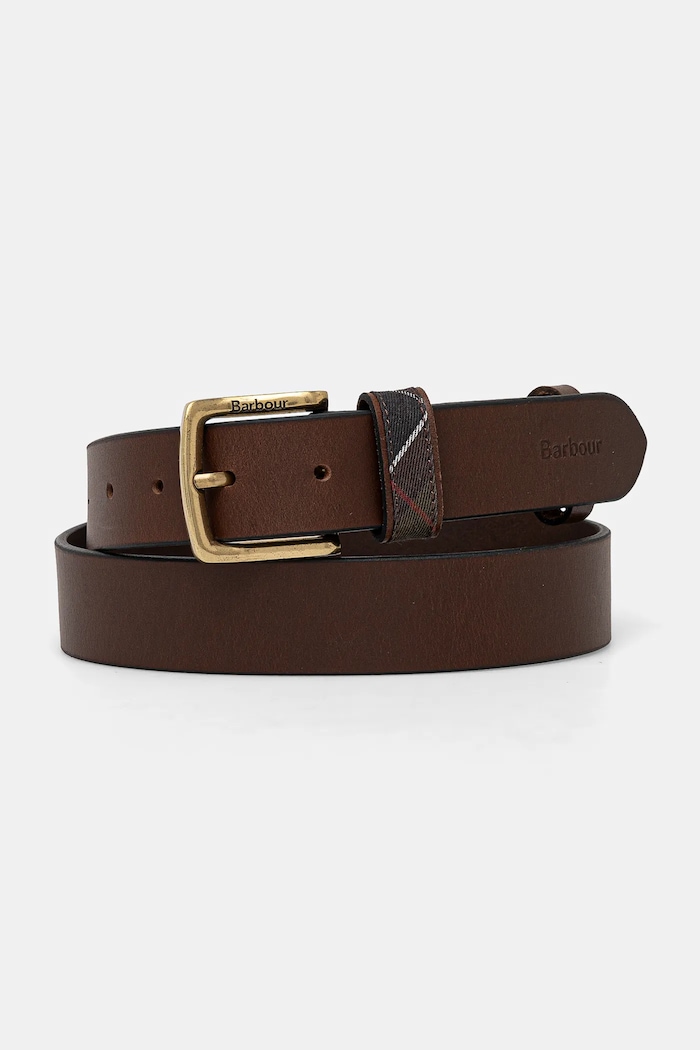 Barbour curea de piele maro MAC0467