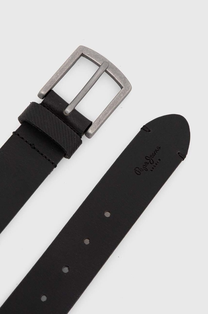 Kožený pásek Pepe Jeans PALMER BELT PM021024 černá AW24