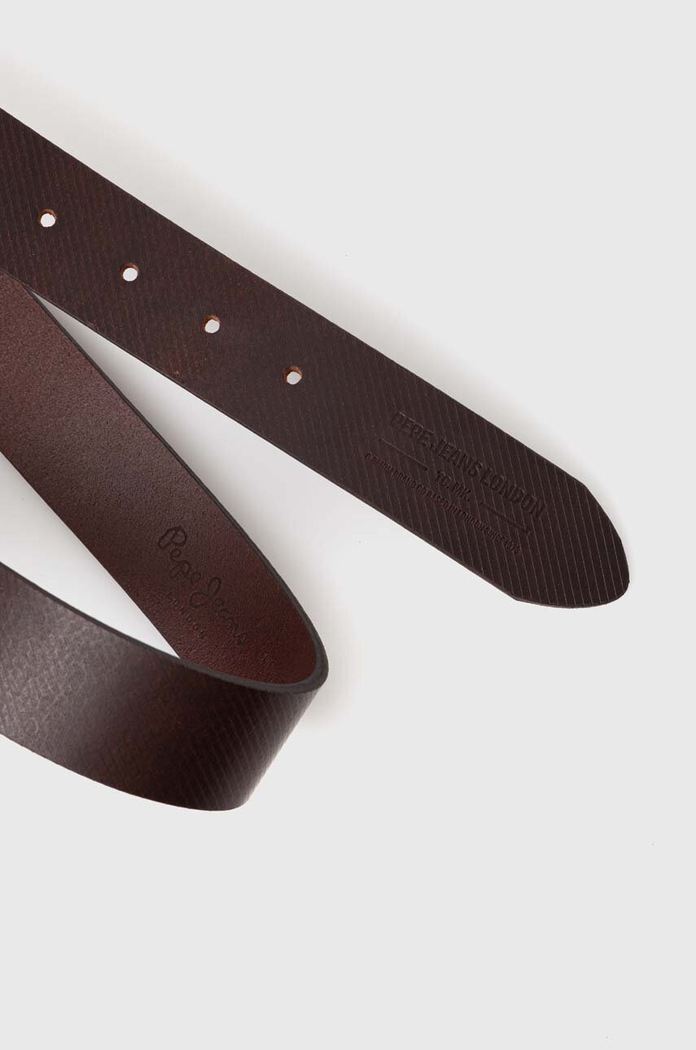 Kožený pásek Pepe Jeans WADE BELT PM021025 hnědá AW24
