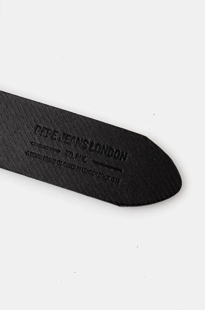 Pepe Jeans bőr öv WADE BELT PM021025 fekete AW24