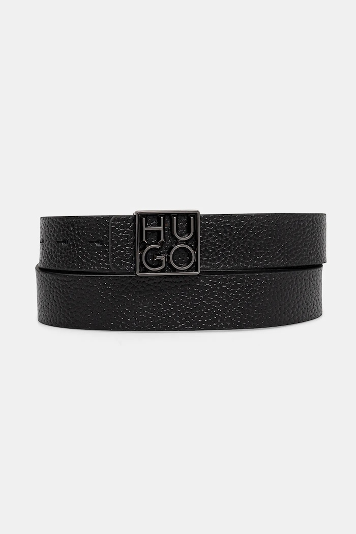 Кожен колан HUGO черен 50529643
