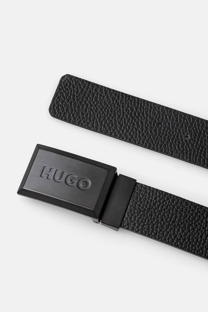 HUGO Ζώνη HUGO 50529706 μαύρο SS25