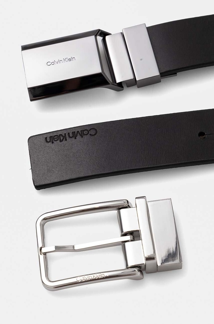 Doplňky Oboustranný kožený pásek Calvin Klein K50K512392 černá