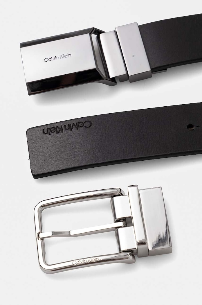 Doplňky Oboustranný kožený pásek Calvin Klein K50K512392 černá