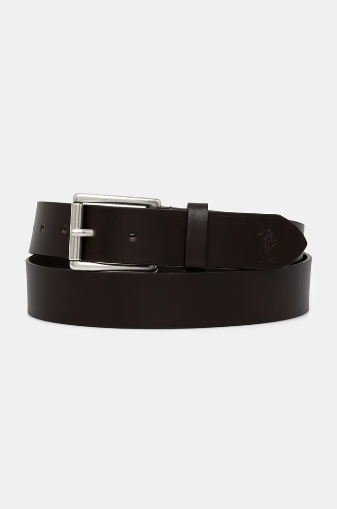Δερμάτινη ζώνη U.S. Polo Assn. Hitchcock καφέ AIUH32315MHA