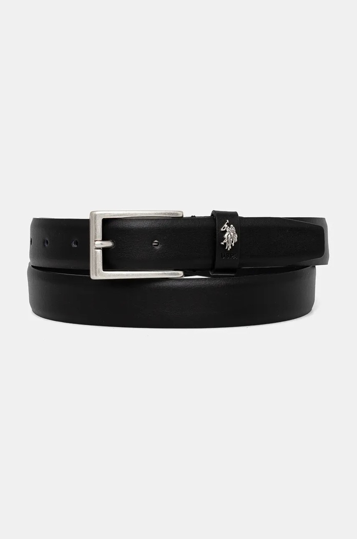 U.S. Polo Assn. Кожаный ремень U.S. Polo Assn. Hitchcock чёрный AIUH32375MHN