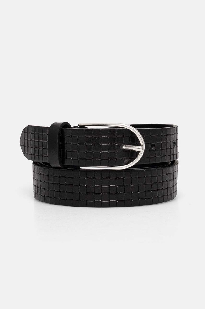Sisley pasek skórzany czarny 6G8ZSL016