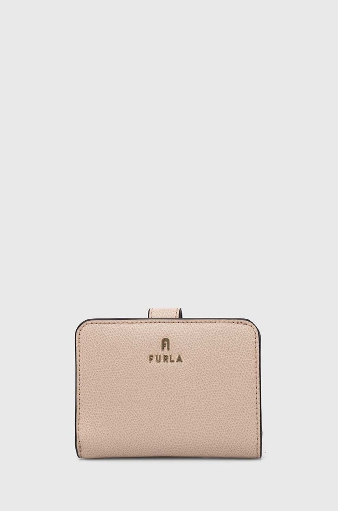 Usnjena denarnica Furla Zrnato usnje bež WP00315.ARE000.B4L00