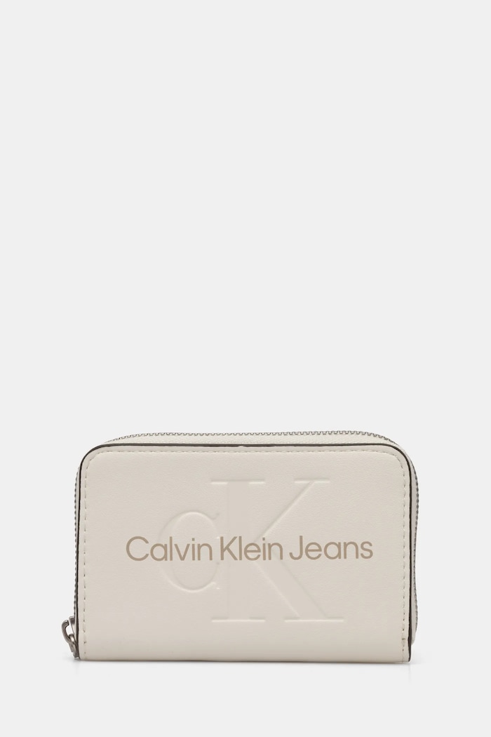 Peněženka Calvin Klein Jeans hladký béžová K60K612255