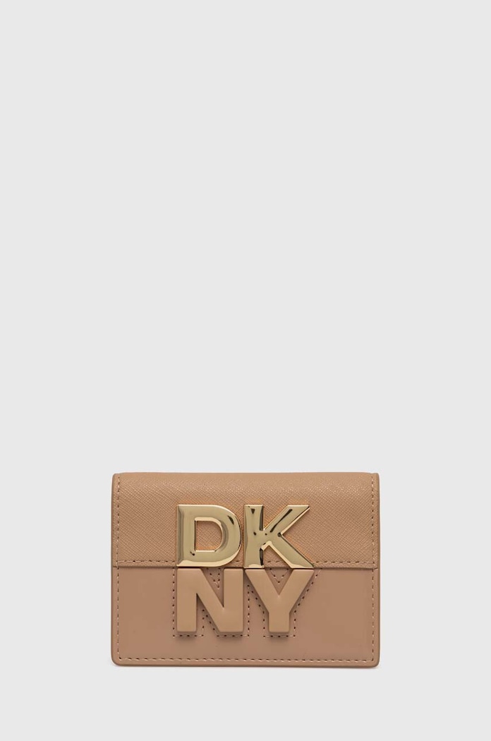 Dkny portacarte custodia per carte beige R42ZKE33