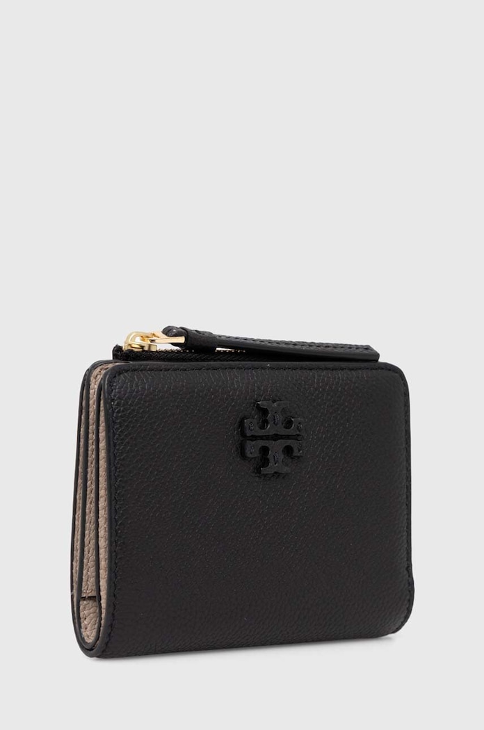 Kožená peněženka Tory Burch McGraw Bi-Fold 158904.001 černá AW24