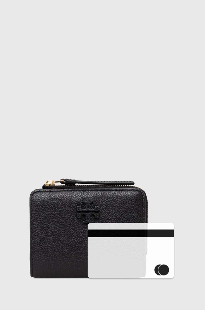 Kožená peněženka Tory Burch McGraw Bi-Fold 158904.001 černá
