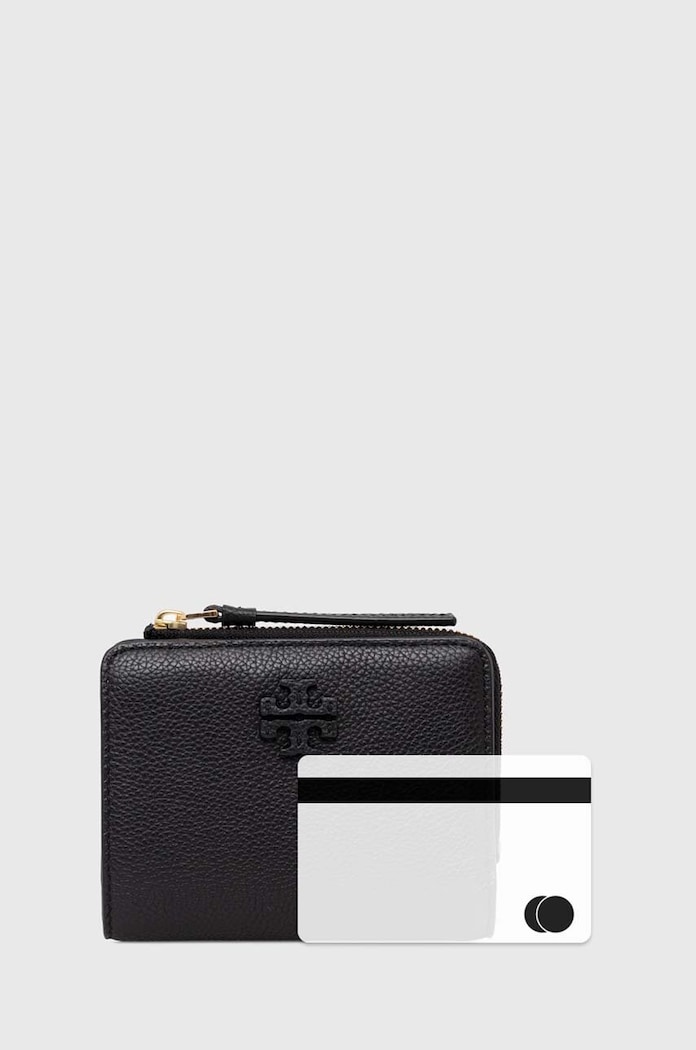 Kožená peněženka Tory Burch McGraw Bi-Fold 158904.001 černá