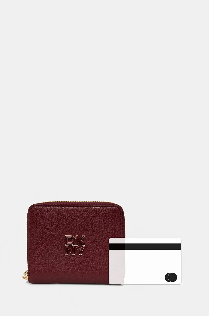 Dkny portfel skórzany bordowy R43ZKF83