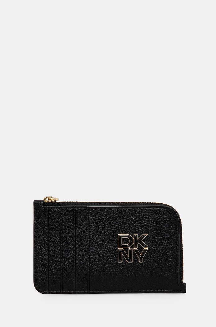 Kožené pouzdro na karty Dkny přírodní kůže černá R43ZKF84