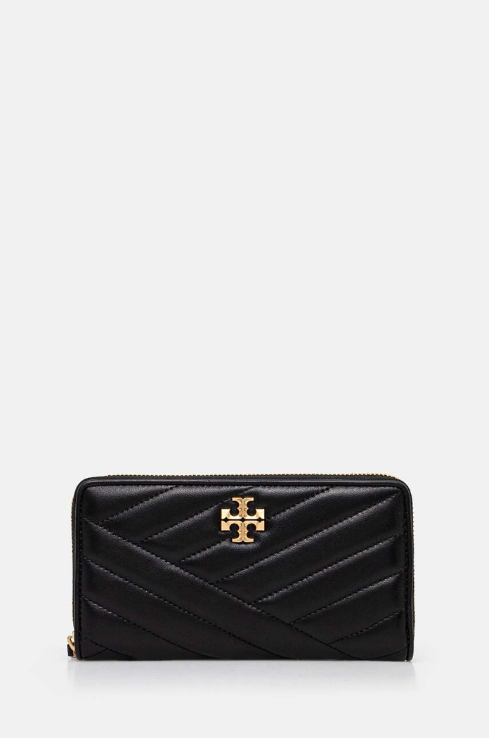 Peňaženka Tory Burch Kira Chevron usňová koža čierna 90348.001