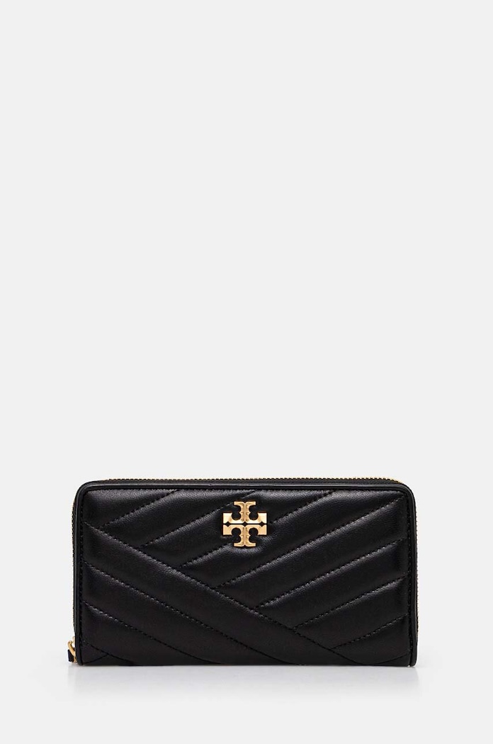 Peňaženka Tory Burch Kira Chevron usňová koža čierna 90348.001