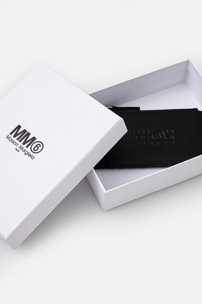 Kožená peněženka MM6 Maison Margiela černá SA5UI0011.P7183