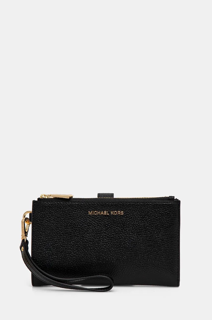 Δερμάτινο πορτοφόλι MICHAEL Michael Kors λείο δέρμα μαύρο 32T7GAFW4L