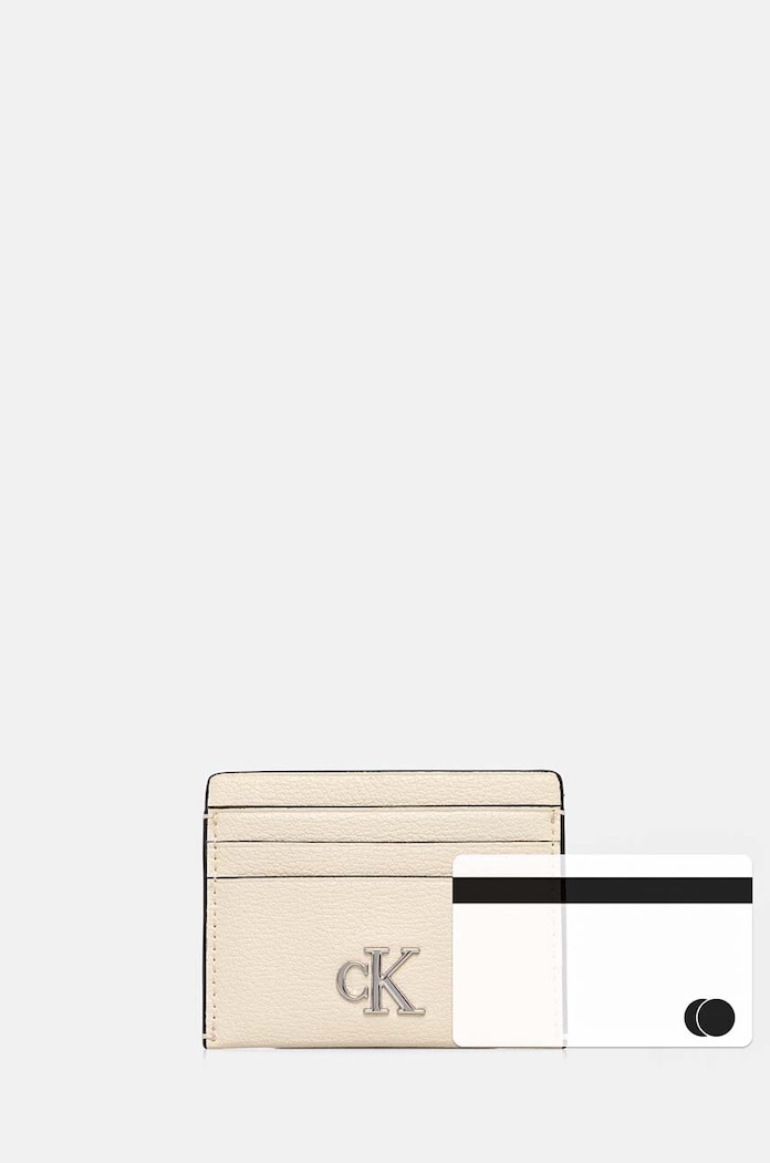 Θήκη για κάρτες Calvin Klein Jeans μπεζ K60K612746