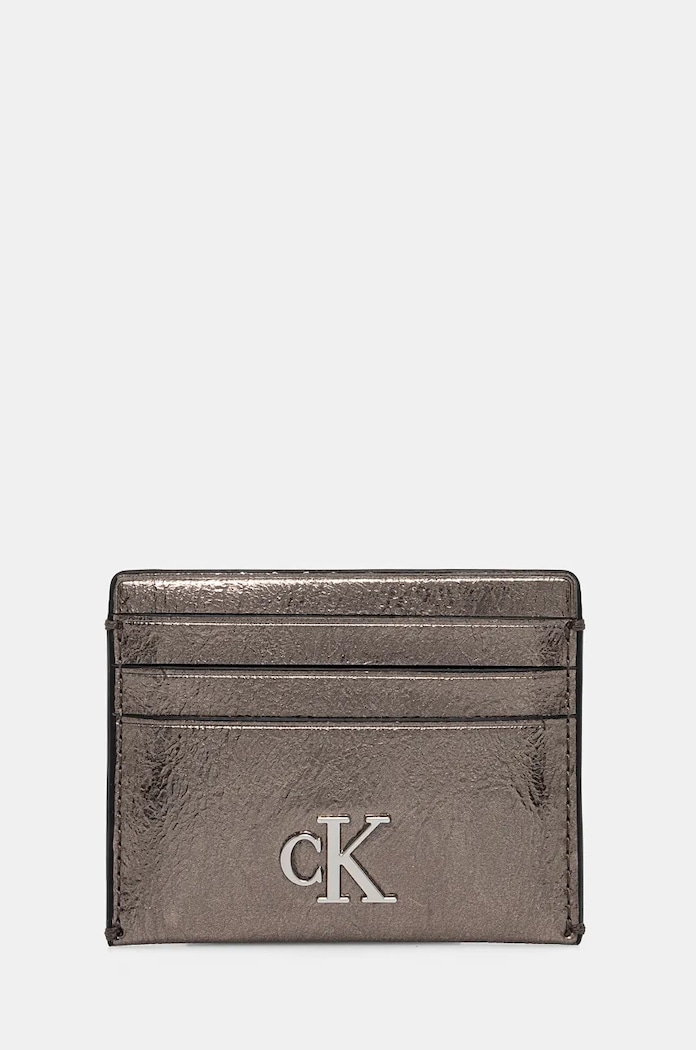 Calvin Klein Jeans card holder imitatie de piele argintiu K60K612750
