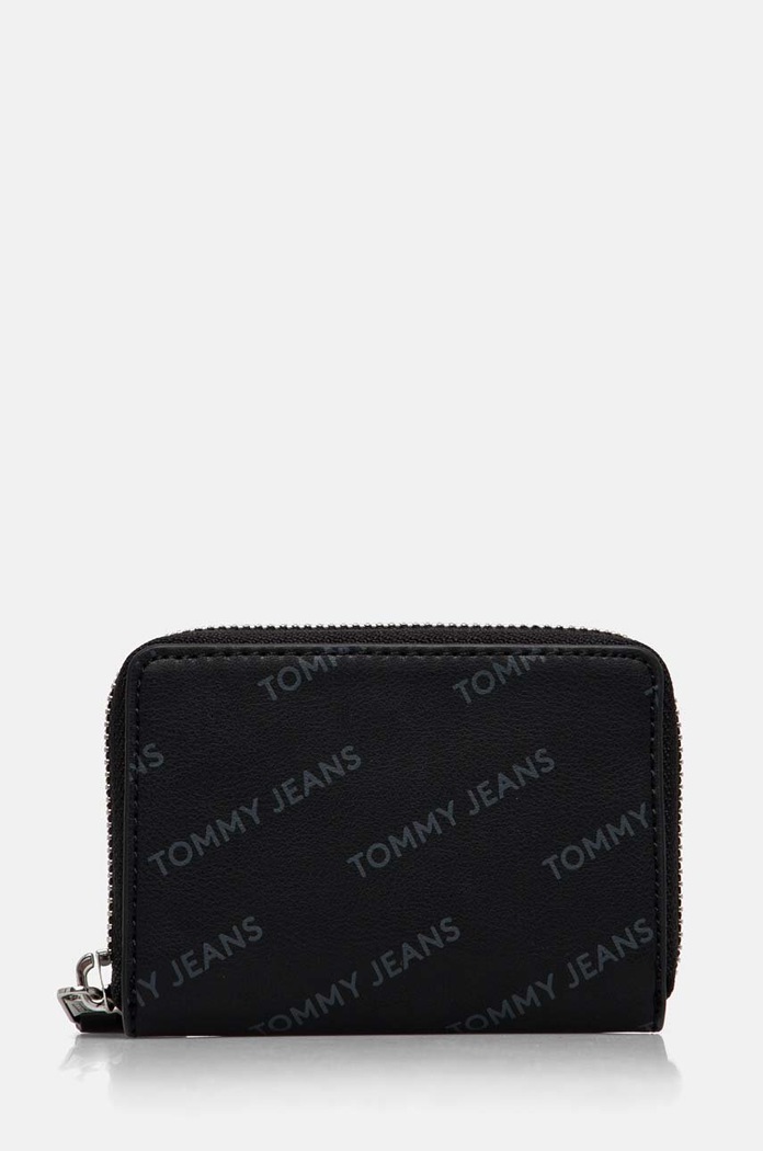 Peněženka Tommy Jeans imitace kůže černá AW0AW16490
