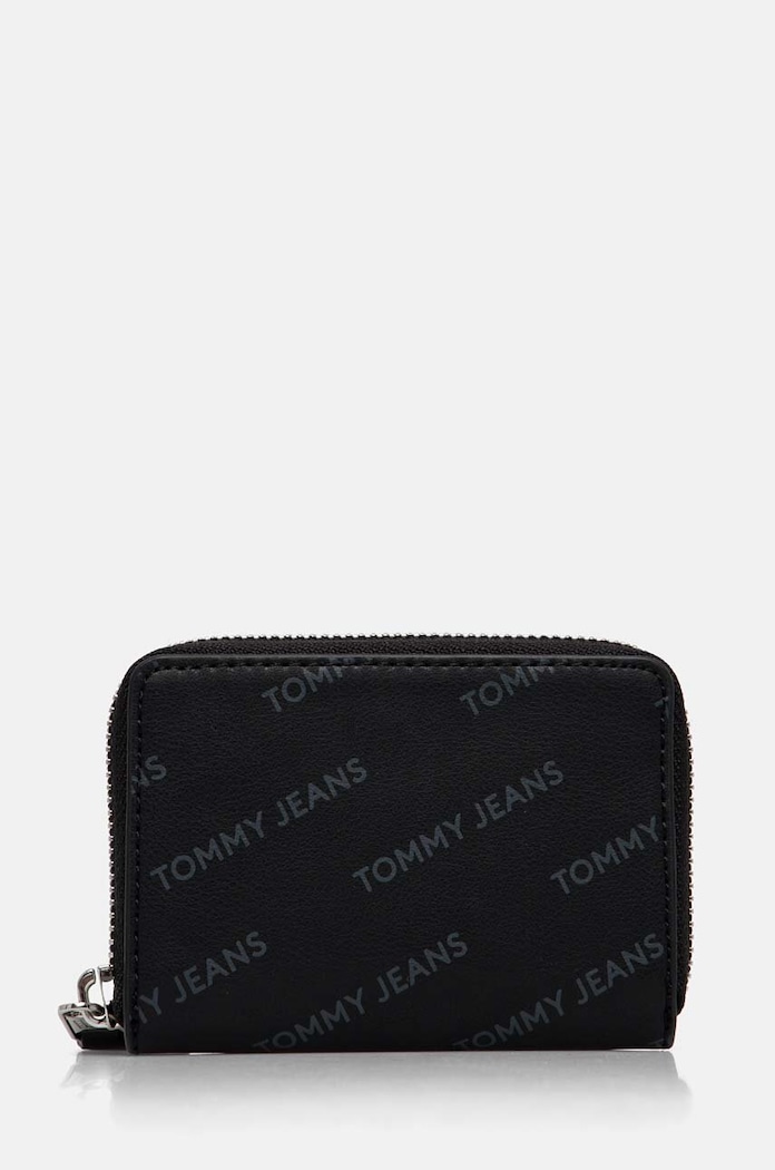 Peněženka Tommy Jeans imitace kůže černá AW0AW16490