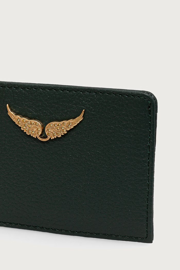 Zadig&Voltaire Puzdro na karty dámske kožené LWSG00001 zelená AA00