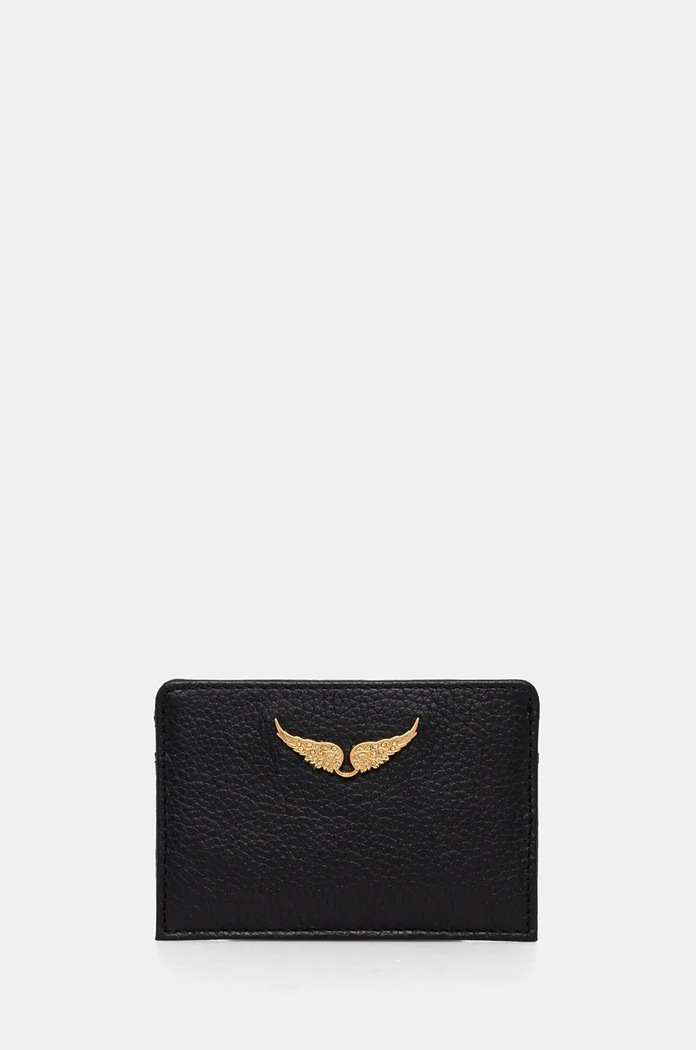Zadig&Voltaire pouzdro na karty dámské kožené černá LWSG00001
