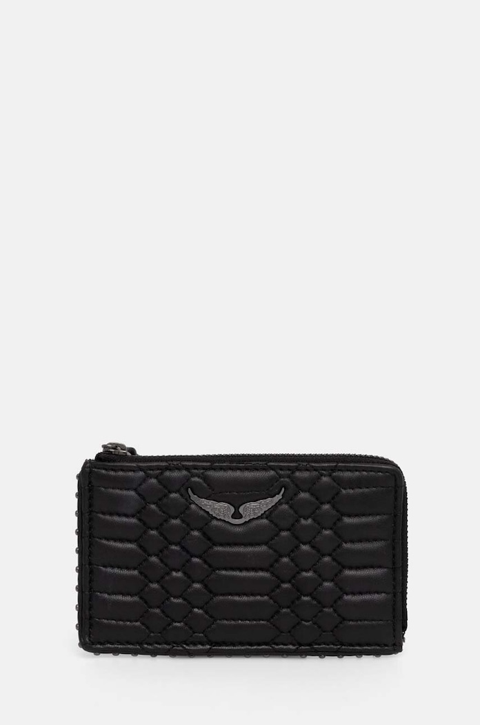 Кожен портфейл ZADIG&VOLTAIRE гладка кожа черен LWSG00060