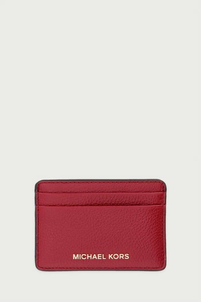 MICHAEL Michael Kors Etui na karty skórzane czerwony 32F7GF6D0L