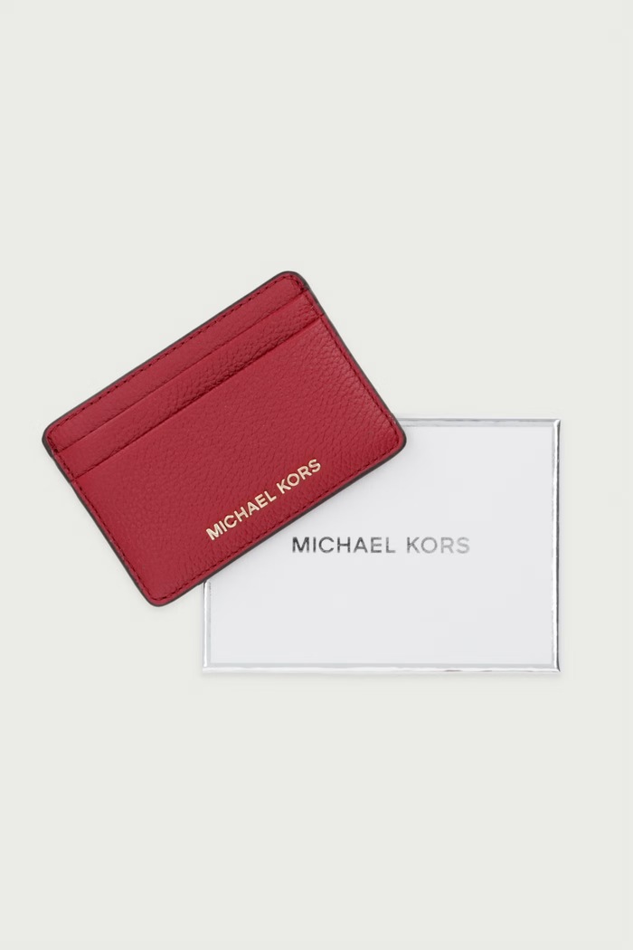 Etui na karty skórzane MICHAEL Michael Kors 32F7GF6D0L czerwony