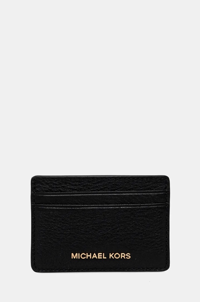 Kožené pouzdro na karty MICHAEL Michael Kors obal na karty černá 32F7GF6D0L