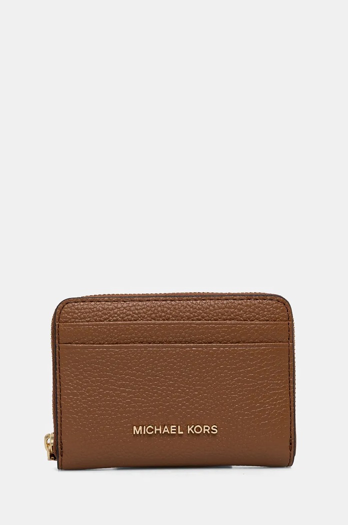 Δερμάτινο πορτοφόλι MICHAEL Michael Kors λείο δέρμα καφέ 32T4GJ6Z5L