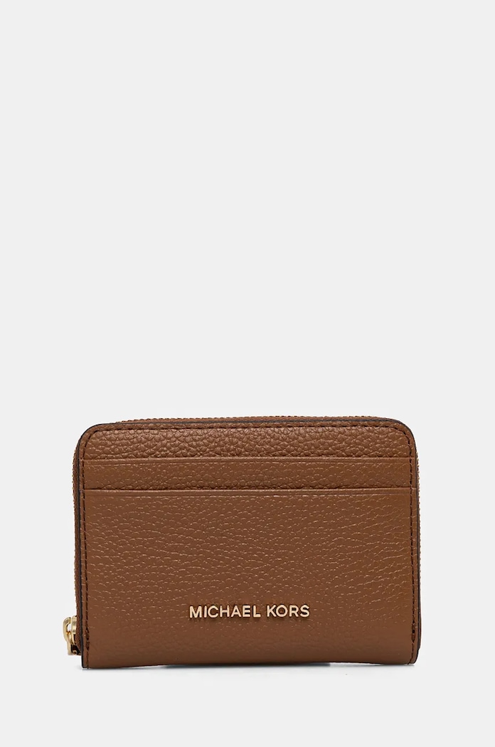Δερμάτινο πορτοφόλι MICHAEL Michael Kors λείο δέρμα καφέ 32T4GJ6Z5L